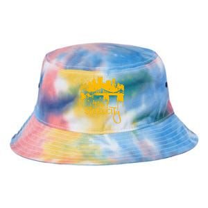 Pittsburgh Steel City Skyline Tie Dye Newport Bucket Hat