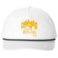 Pittsburgh Steel City Skyline Snapback Five-Panel Rope Hat