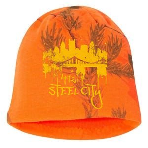 Pittsburgh Steel City Skyline Kati - Camo Knit Beanie