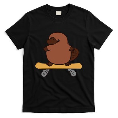 Platypus Skateboard Cute Skateboarding Platypus T-Shirt