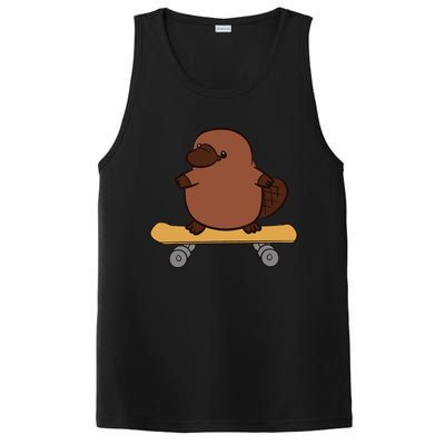 Platypus Skateboard Cute Skateboarding Platypus PosiCharge Competitor Tank