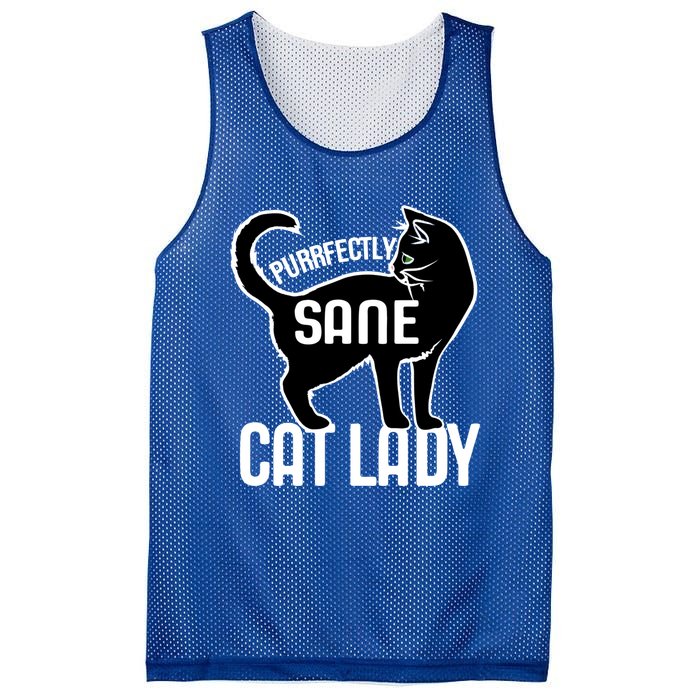 Purrfectly Sane Cat Lady I Love My Cats Great Gift Mesh Reversible Basketball Jersey Tank