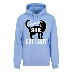 Purrfectly Sane Cat Lady I Love My Cats Great Gift Unisex Surf Hoodie