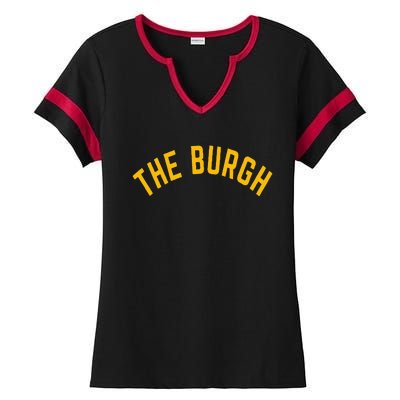 Pittsburgh Sl City The Burgh Funny 412 Pennsylvania Ladies Halftime Notch Neck Tee