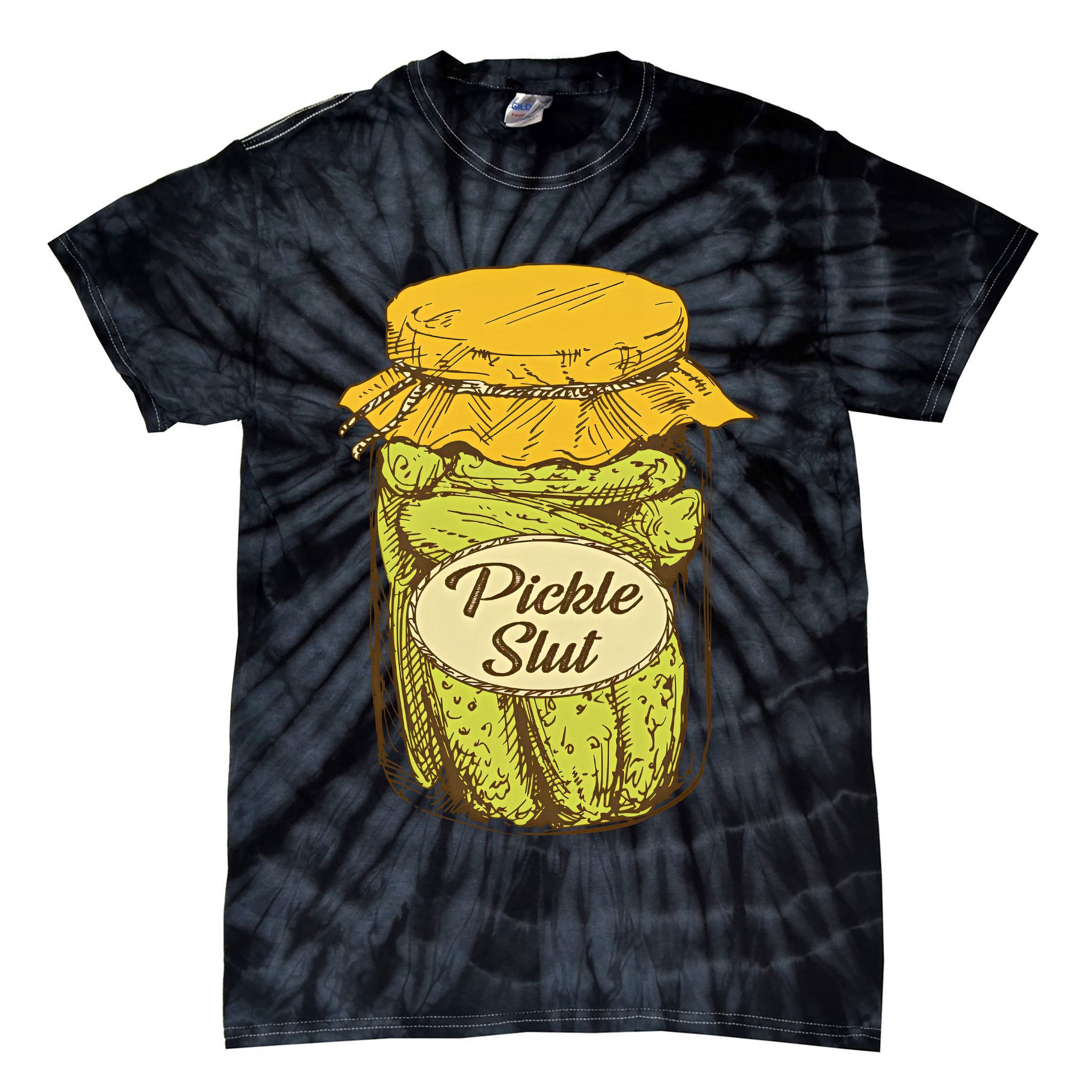 Pickle Slut Canned Pickles Pickle Lovers Pickle Art Tie-Dye T-Shirt
