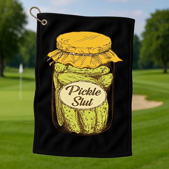 Pickle Slut Canned Pickles Pickle Lovers Pickle Art Golf Towel
