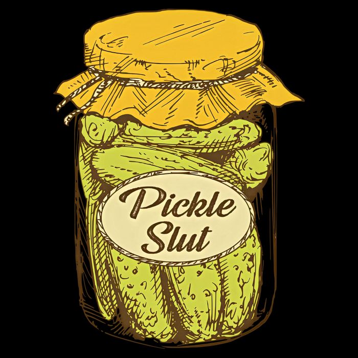 Pickle Slut Canned Pickles Pickle Lovers Pickle Art Women's V-Neck T-Shirt
