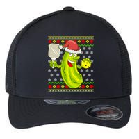 Pickleball Santa Claus Ugly Christmas Flexfit Unipanel Trucker Cap