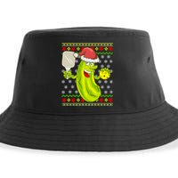 Pickleball Santa Claus Ugly Christmas Sustainable Bucket Hat