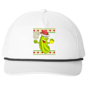 Pickleball Santa Claus Ugly Christmas Snapback Five-Panel Rope Hat