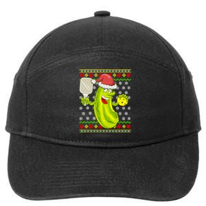 Pickleball Santa Claus Ugly Christmas 7-Panel Snapback Hat