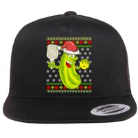 Pickleball Santa Claus Ugly Christmas Flat Bill Trucker Hat