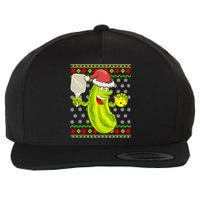 Pickleball Santa Claus Ugly Christmas Wool Snapback Cap