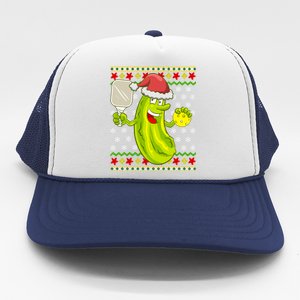 Pickleball Santa Claus Ugly Christmas Trucker Hat