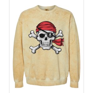 Pirate Skull Crossbones Halloween Costume Colorblast Crewneck Sweatshirt