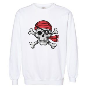 Pirate Skull Crossbones Halloween Costume Garment-Dyed Sweatshirt