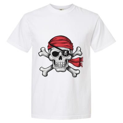 Pirate Skull Crossbones Halloween Costume Garment-Dyed Heavyweight T-Shirt