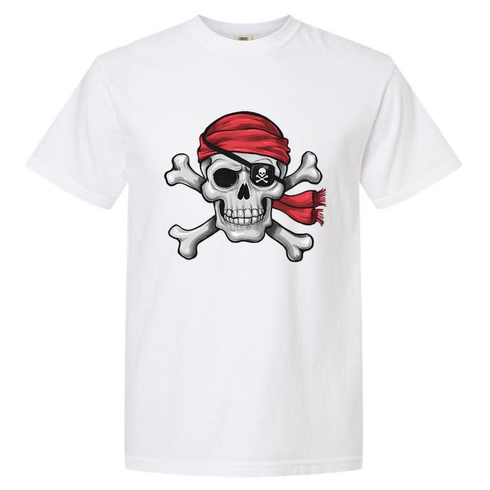 Pirate Skull Crossbones Halloween Costume Garment-Dyed Heavyweight T-Shirt