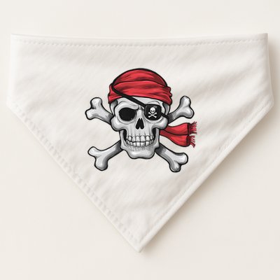 Pirate Skull Crossbones Halloween Costume USA-Made Doggie Bandana