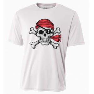 Pirate Skull Crossbones Halloween Costume Cooling Performance Crew T-Shirt