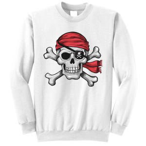 Pirate Skull Crossbones Halloween Costume Sweatshirt