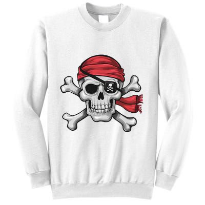 Pirate Skull Crossbones Halloween Costume Sweatshirt
