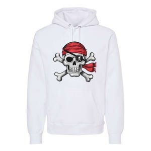 Pirate Skull Crossbones Halloween Costume Premium Hoodie