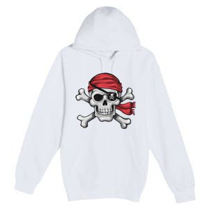 Pirate Skull Crossbones Halloween Costume Premium Pullover Hoodie