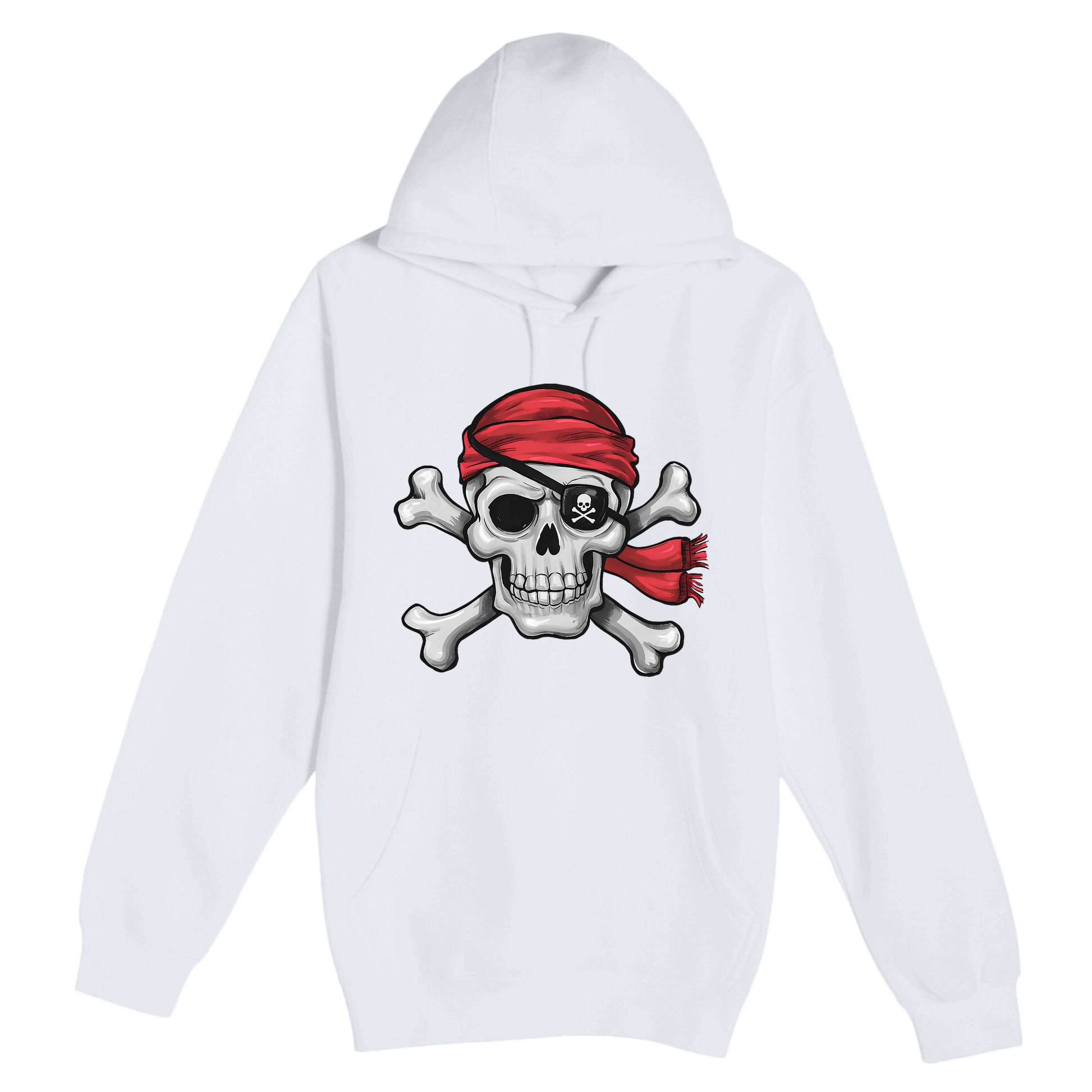 Pirate Skull Crossbones Halloween Costume Premium Pullover Hoodie