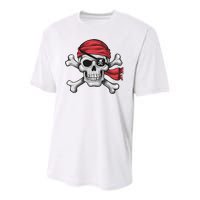 Pirate Skull Crossbones Halloween Costume Youth Performance Sprint T-Shirt