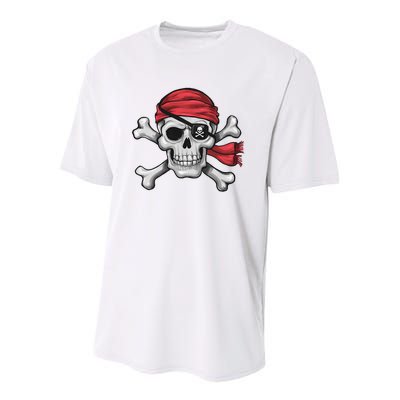 Pirate Skull Crossbones Halloween Costume Youth Performance Sprint T-Shirt