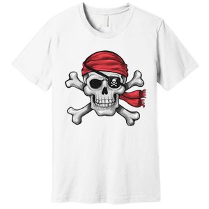 Pirate Skull Crossbones Halloween Costume Premium T-Shirt