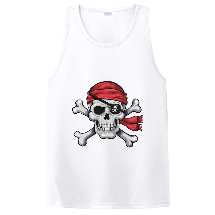Pirate Skull Crossbones Halloween Costume PosiCharge Competitor Tank