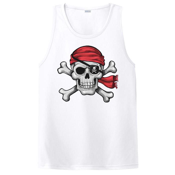 Pirate Skull Crossbones Halloween Costume PosiCharge Competitor Tank