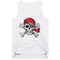 Pirate Skull Crossbones Halloween Costume Tank Top