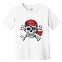 Pirate Skull Crossbones Halloween Costume Toddler T-Shirt