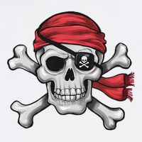 Pirate Skull Crossbones Halloween Costume Toddler T-Shirt