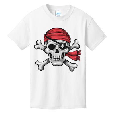 Pirate Skull Crossbones Halloween Costume Kids T-Shirt