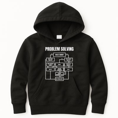 Problem Solving Chart Flow Chart Geek Nerd Funny Gift Kids Hoodie