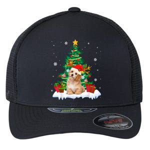 Poodle Santa Christmas Tree Light Pajama Dog Xmas Great Gift Flexfit Unipanel Trucker Cap