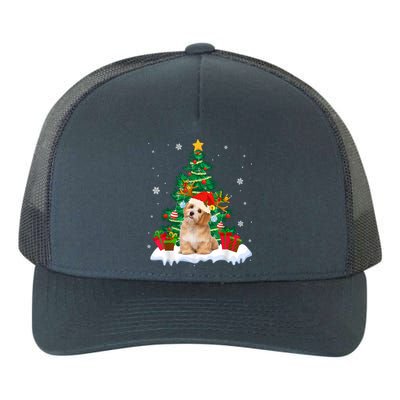 Poodle Santa Christmas Tree Light Pajama Dog Xmas Great Gift Yupoong Adult 5-Panel Trucker Hat