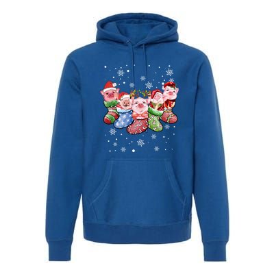 Pig Socks Christmas Ugly Pig Merry Christmas Gift Premium Hoodie