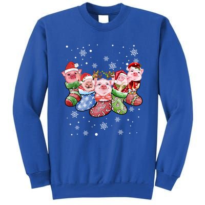 Pig Socks Christmas Ugly Pig Merry Christmas Gift Tall Sweatshirt