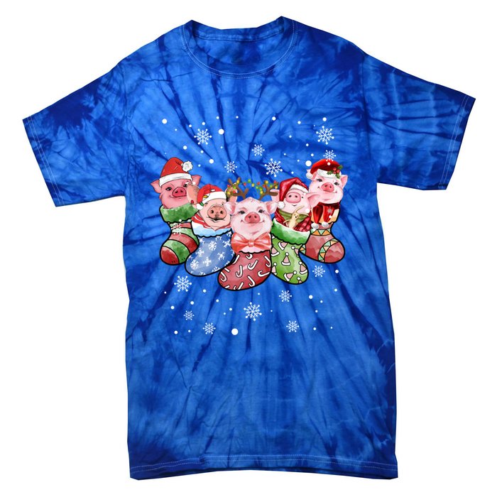 Pig Socks Christmas Ugly Pig Merry Christmas Gift Tie-Dye T-Shirt