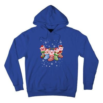 Pig Socks Christmas Ugly Pig Merry Christmas Gift Tall Hoodie