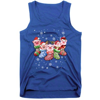 Pig Socks Christmas Ugly Pig Merry Christmas Gift Tank Top