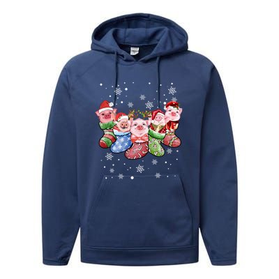 Pig Socks Christmas Ugly Pig Merry Christmas Gift Performance Fleece Hoodie