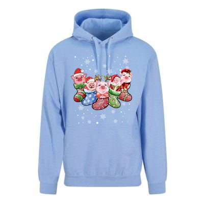 Pig Socks Christmas Ugly Pig Merry Christmas Gift Unisex Surf Hoodie