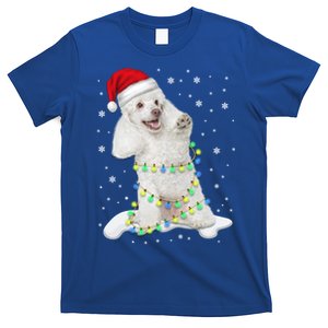 Poodle Santa Christmas Tree Lights Xmas Gift T-Shirt