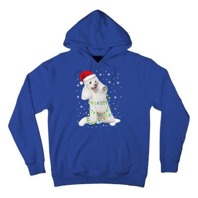 Poodle Santa Christmas Tree Lights Xmas Gift Tall Hoodie